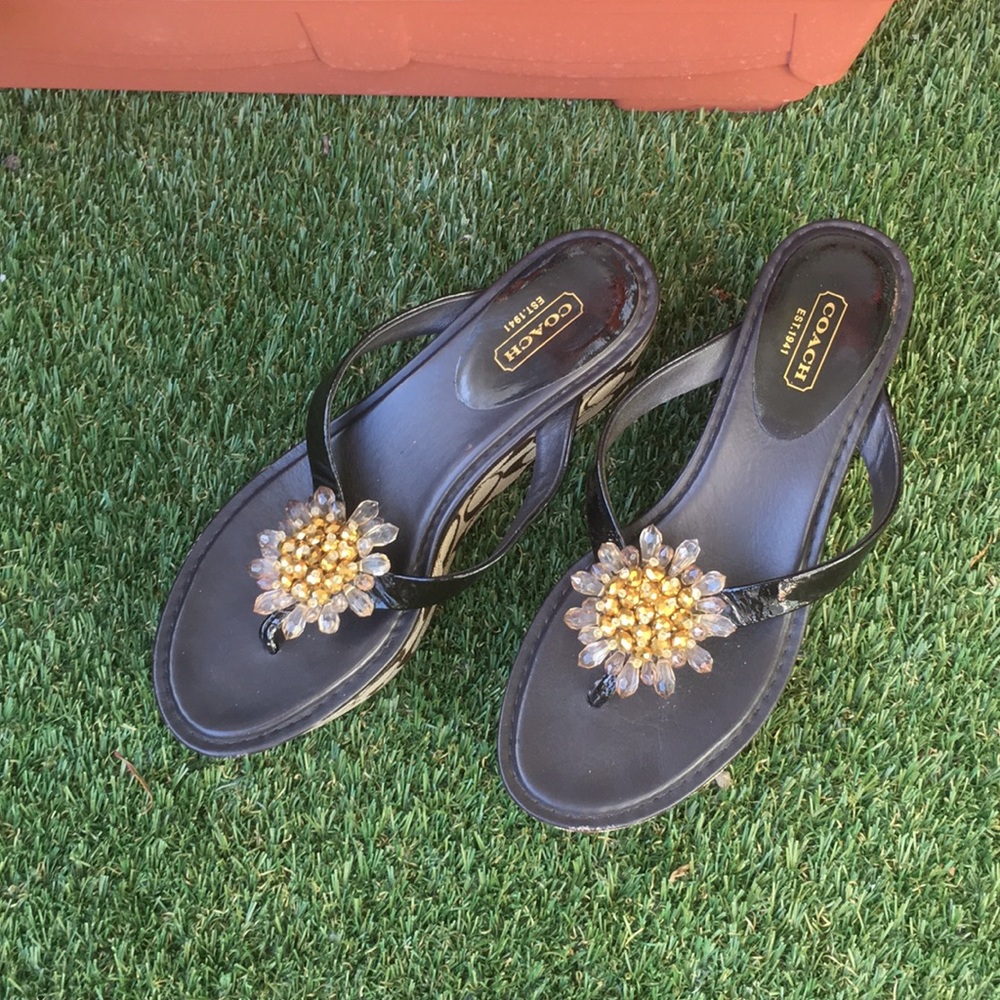 Coach wedge sandals